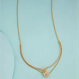 Kushal's Fashion Jewellery Gold-Plated Zircon Studded Necklace-picture-39