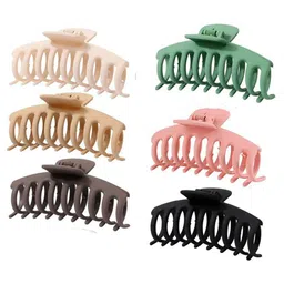 badodiya's Women Set of 6 Comb Shape Matte Claw Clip-image-78