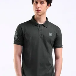 Flying Machine Men Solid Polo Collar Cotton T-shirt-picture-23