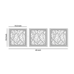 Art Street Set Of 3 Black Square Shape Decorative Wall Decor image 3