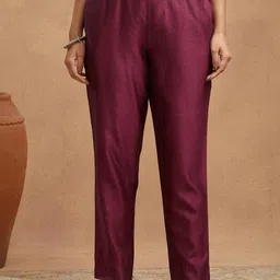 Fabindia Women Regular Fit Mid-Rise Trousers-image-68