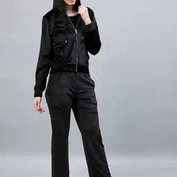 DELAN Hooded Pure Cotton Sweatshirt & Trouser With Top image 3