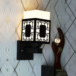 Gojeeva Black Wood Square Shaped Wall Lamp-picture-19