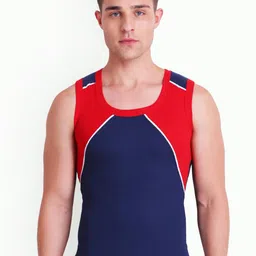 T.T. Titanic Designer Pack Of 3 Colourblocked Pure Cotton Gym Vests image 4