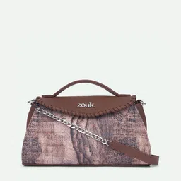 alt by zouk ZOUK Saisha Ladakh Impasto Abstract Textured Structured Jute Sling Bag-picture-23