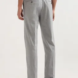 Arrow Men Heathered Slim Fit Mid-Rise Formal Trouser image 2