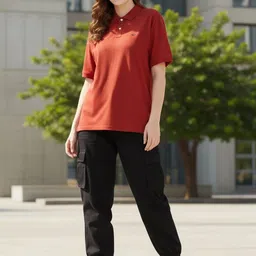 RISS Women Brand Logo Polo Collar T-shirt-picture-25