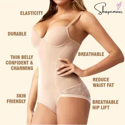 Shapemour Women Seamless Tummy Control Bodysuit Shapewear image 5