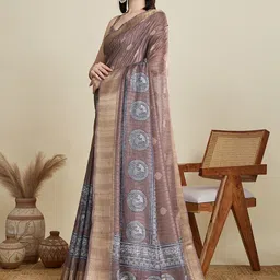 Moda Rapido Ethnic Motifs Zari Silk Blend Handloom Banarasi Saree image 2