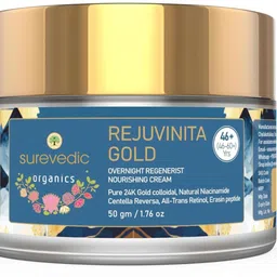 surevedic Rejuvinita Gold Overnight Regenerist Nourishing Cream 46+(46 to 60+years) image 1