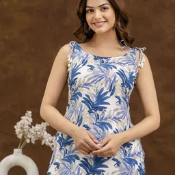 Anouk Rustic Floral Printed Shoulder Straps Pure Cotton Straight Kurta image 5