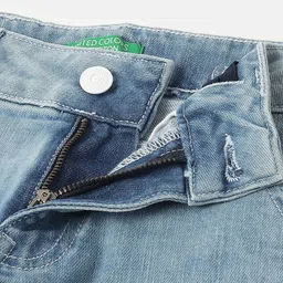 United Colors of Benetton Boys Washed Denim Shorts image 3