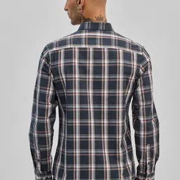 Snitch Men Smart Slim Fit Opaque Checked Casual Shirt image 3
