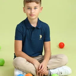 U.S. Polo Assn. Kids Boys Polo Collar T-shirt-image-62