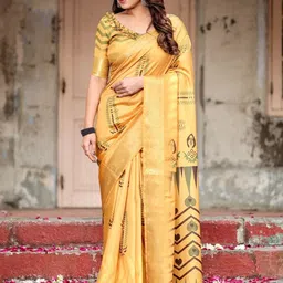 MAHARANI COUTURE Women Abstract Print Jamdani Saree-picture-22