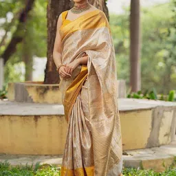 AMRUTKALA SAREES Ethnic Motifs Woven Design Banarasi Saree-picture-12