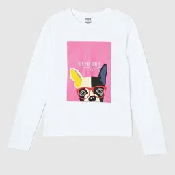 max Girls Graphic Printed Round Neck Cotton T-shirt-picture-45