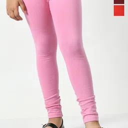 KAYU Girls Pack Of 3 Churidar-Length Leggings-image-51