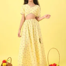 BAESD Girls Printed Ready to Wear Lehenga & Blouse With Dupatta image 5