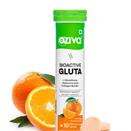 OZiva Bioactive Gluta Effervescent Tablets - 10 Effervescent Tablets - Orange Zing Flavor-image-47