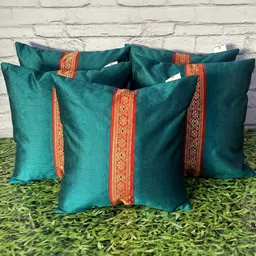 pink parrot Pinkparot Artsilk 12x12 inch cushion cover set of 5 pcs-picture-37