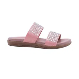 SHOENEEDS Women Peach Synthetic Flats image 2