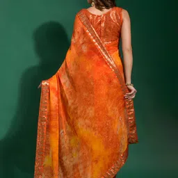 Sangria Embellished Tie & Dye Saree With Blouse image 2