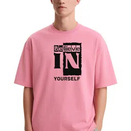 Fashnobic Men Dri-FIT Trendy Beer Printed Round Neck Cotton Oversized T-shirt-image-96