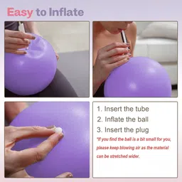 shopeleven Soft Pilates Yoga Ball for Core Strength, Balance & Home Fitness , Exercise Gym Ball image 5