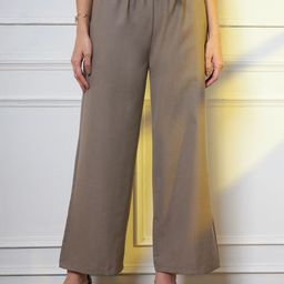 FITHUB Women Straight Fit High-Rise Trousers-picture-33