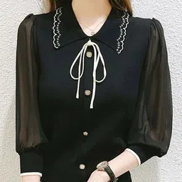 StyleCast Women Shirt Collar Pullover Sweater-image-97