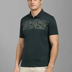 Louis Philippe Sport Men Printed Polo Collar Pockets Slim Fit T-shirt image 5