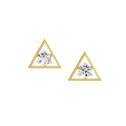 Sparkles Lab Grown Diamond 0.51 Carat Round Stud Earrings 14K Yellow Gold-picture-32