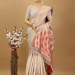 KAYOMMI Floral Printed Kanjeevaram Saree-image-5