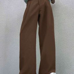 Next One Women Smart Straight Fit High-Rise Easy Wash Pleated Trousers-picture-45