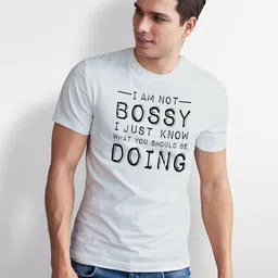 Seekbuylove Men Typography Printed Bio Finish T-shirt image 3