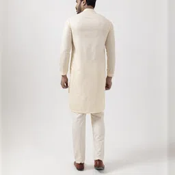 PulseIQ Men Beige Kurtas image 2