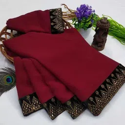 Florence Beads and Stones Pure Georgette Saree image 2