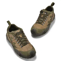 Woodland Men Textured Nubuck Trekking Shoes-image-24