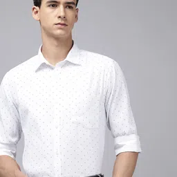 Park Avenue Slim Fit Micro Ditsy Printed Formal Shirt-picture-30