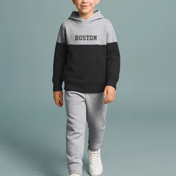 HELLCAT Boys Colourblocked Hooded Sweatshirt With Trousers-picture-39