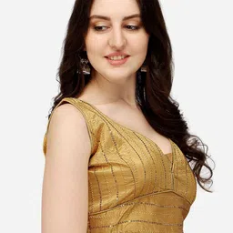 HERE&NOW Embellished Sequinned Padded Saree Blouse image 4