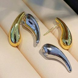 Krelin Rhodium-Plated Teardrop Shaped Studs-picture-19