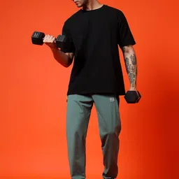 ALAKH HUB Men Color-Blocked Tapered-Fit 4-Way Joggers image 5