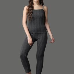 BAESD Women Striped Sleeveless Cotton Winter Thermal Set-picture-44
