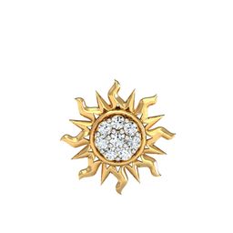 KUBERBOX 14KT Gold Sunshine Diamond Nosestud- 0.0621Ct-picture-24