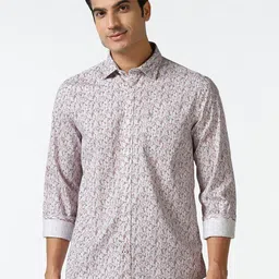 Blackberrys Men India Slim Fit Floral Printed Spread Collar Pure Cotton Casual Shirt-image-48