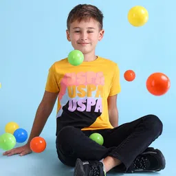 U.S. Polo Assn. Kids Boys Brand Logo Printed Pure Cotton T-shirt-picture-11