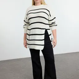 Trendyol Women Striped Longline Pullover Sweater-picture-40