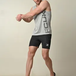 prettify Pack of 3 latest design Printed Round Neck Cotton Blend Men Vest image 5